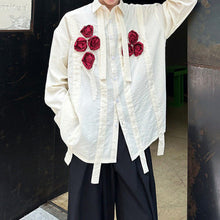 Load image into Gallery viewer, Rose Handmade Floral Long Sleeve Shirt