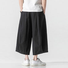 Load image into Gallery viewer, Cotton and Linen Wide Leg Bloomers Cropped Pants