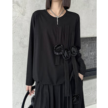 Load image into Gallery viewer, Three-dimensional Flower Loose Two-piece Suit