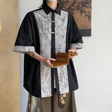 Load image into Gallery viewer, Vintage Printed Patchwork Casual Shirt