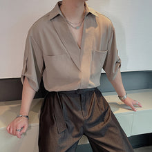 Load image into Gallery viewer, Solid Color Simple V-neck Shirt