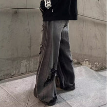 Load image into Gallery viewer, Ripped Denim Distressed Loose Straight-Leg Pants