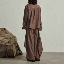 Load image into Gallery viewer, Loose Buttoned Irregular Wide-leg Pants