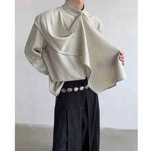 Load image into Gallery viewer, Vintage Ribbon Scarf French Collar Shirt