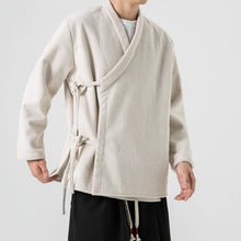 Load image into Gallery viewer, Thickened Diagonal-front Loose-fitting Belted Jacket