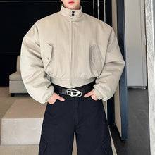 Load image into Gallery viewer, Cotton Stand Collar Thickened Cropped Coat