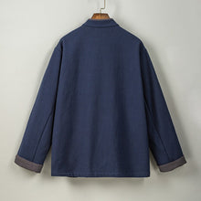 Load image into Gallery viewer, Fleece Lined Warm Padded Frog Button Hanfu Cardigan