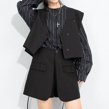 Load image into Gallery viewer, Women's Elastic-waist Layered Suiting Skirt-pants