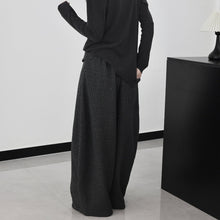 Load image into Gallery viewer, Striped Gray Loose High-waisted Thick Fleece Lining Pants