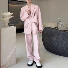 Load image into Gallery viewer, Pearl-embellished Hollow Suit Jacket Straight-leg Trousers Two-piece Suit