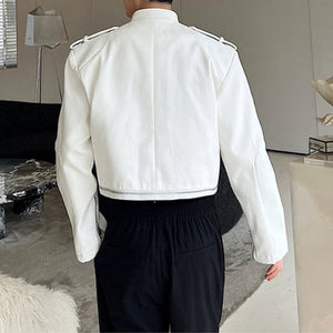 Double-zip Deconstructed Stand-collar Jacket