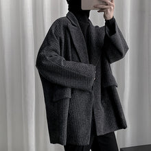 Load image into Gallery viewer, Dark Grey Vintage Loose Trench Coat