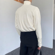 Load image into Gallery viewer, Textured turtleneck long-sleeved T-shirt
