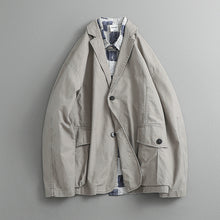 Load image into Gallery viewer, Loose Cotton Suit Collar Jacket