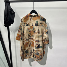Load image into Gallery viewer, Vintage Distressed Loose Lapel Shirt