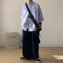 Load image into Gallery viewer, Japanese Fake Two-piece Striped Long-sleeved Shirt