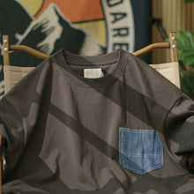 Load image into Gallery viewer, 300g Heavyweight Denim Pocket Loose T-Shirt