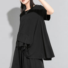Load image into Gallery viewer, Women's Batwing Loose-fitting Waist Patchwork T-shirt