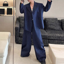 Load image into Gallery viewer, Striped Suit Jacket Loose Wide-leg Pants Suit Two-piece Suit