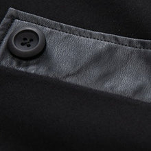 Load image into Gallery viewer, PU Leather Fake Two-piece Stand-up Collar Shirt