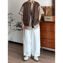 Load image into Gallery viewer, Japanese Retro Zippered Pocket Wide-Leg Pants