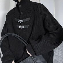 Load image into Gallery viewer, Retro Turtleneck Solid Color Thickened Knitted Sweater