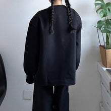 Load image into Gallery viewer, Padded Shoulder Button Loose Suit Jacket