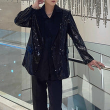 Load image into Gallery viewer, Sequined Loose Casual Suit Jacket