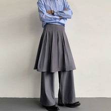 Load image into Gallery viewer, Layered Casual Wide-leg Pleated Skirt Pants