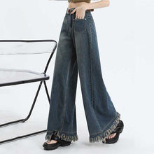 Load image into Gallery viewer, Raw Edge Vintage Wide Leg Jeans