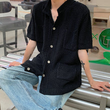 Load image into Gallery viewer, Breathable Button Knit Short Sleeve Shirt