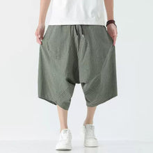 Load image into Gallery viewer, Stripe Lantern-shaped Loose-fitting Low-cut Baggy Pants