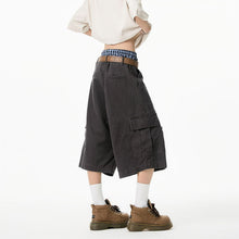 Load image into Gallery viewer, American Loose Straight Knee-length Casual Pants