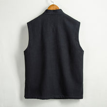 Load image into Gallery viewer, Sleeveless Waistcoat with Slant Placket and Disc Buttons
