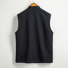 Load image into Gallery viewer, Sleeveless Waistcoat with Slant Placket and Disc Buttons