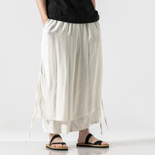 Load image into Gallery viewer, Japanese Style Cotton and Linen Side Strap Two-piece Culottes