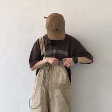 Load image into Gallery viewer, Retro Workwear Colorblock Denim Overalls