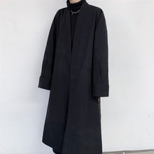 Load image into Gallery viewer, Vintage Baroque Print Patchwork Long Trench Coat