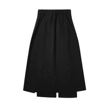 Load image into Gallery viewer, Black Irregular Zipper Slit Skirt