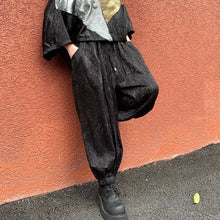 Load image into Gallery viewer, Big Pocket Shiny Vertical Striped Pants