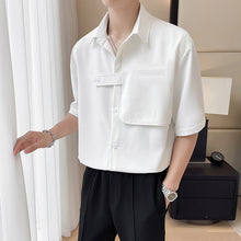 Load image into Gallery viewer, Loose Half Sleeve Pocket Shirt