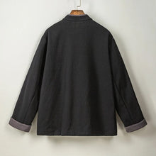 Load image into Gallery viewer, Fleece Lined Warm Padded Frog Button Hanfu Cardigan