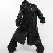 Load image into Gallery viewer, Leather Metal Button Double-layered Coat
