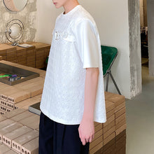 Load image into Gallery viewer, Graphic Round Neck Buttoned T-shirt