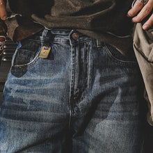 Load image into Gallery viewer, Vintage Washed Straight Leg Denim Pants