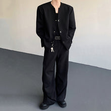 Load image into Gallery viewer, Metal Button V-neck Short Suit Jacket