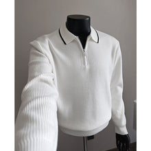 Load image into Gallery viewer, Half-zip Collar Pullover Knit Polo Shirt