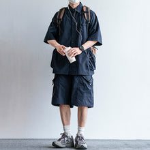 Load image into Gallery viewer, Japanese Functional Large Pocket Shirt Casual Loose Overalls Two-piece Set