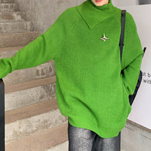 Load image into Gallery viewer, Double Collar Lazy Bottoming Sweater