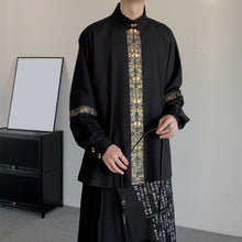 Load image into Gallery viewer, Loose Retro Patchwork Pattern Disc Button Lapel Shirt